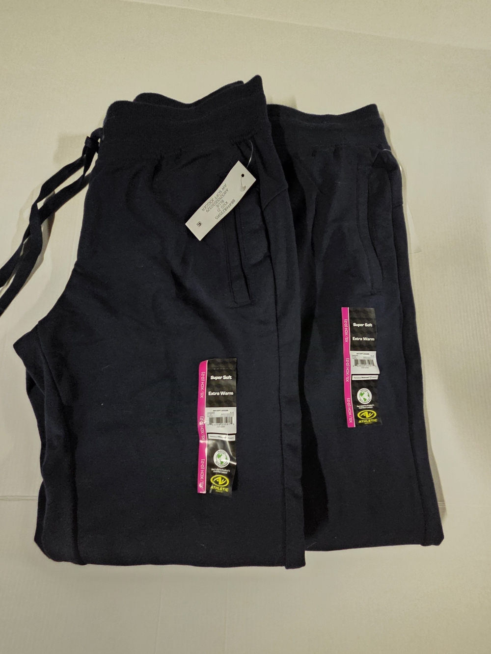 XS Athletic Works Navy Fleece Sweatpants - Extra Warm